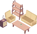 A lot of furniture