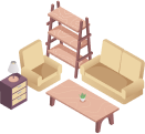 A lot of furniture